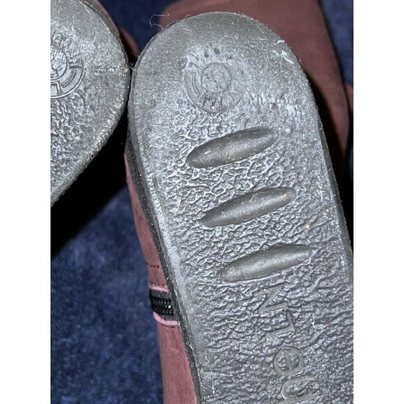ARCHE LN Bradip Burgundy Nubuck Leather Wedge Ankle Boots Side Zipper - Picture 13 of 16